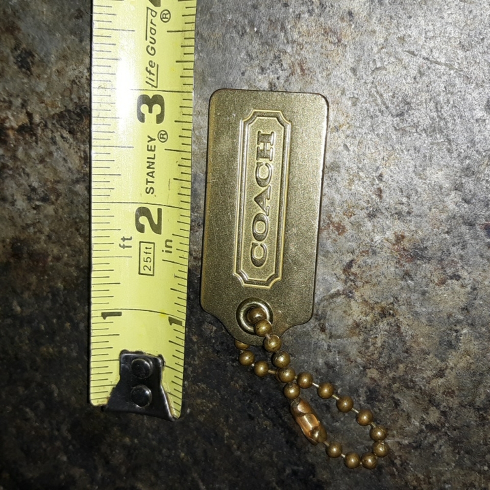 Vintage Coach Large Metal Tag